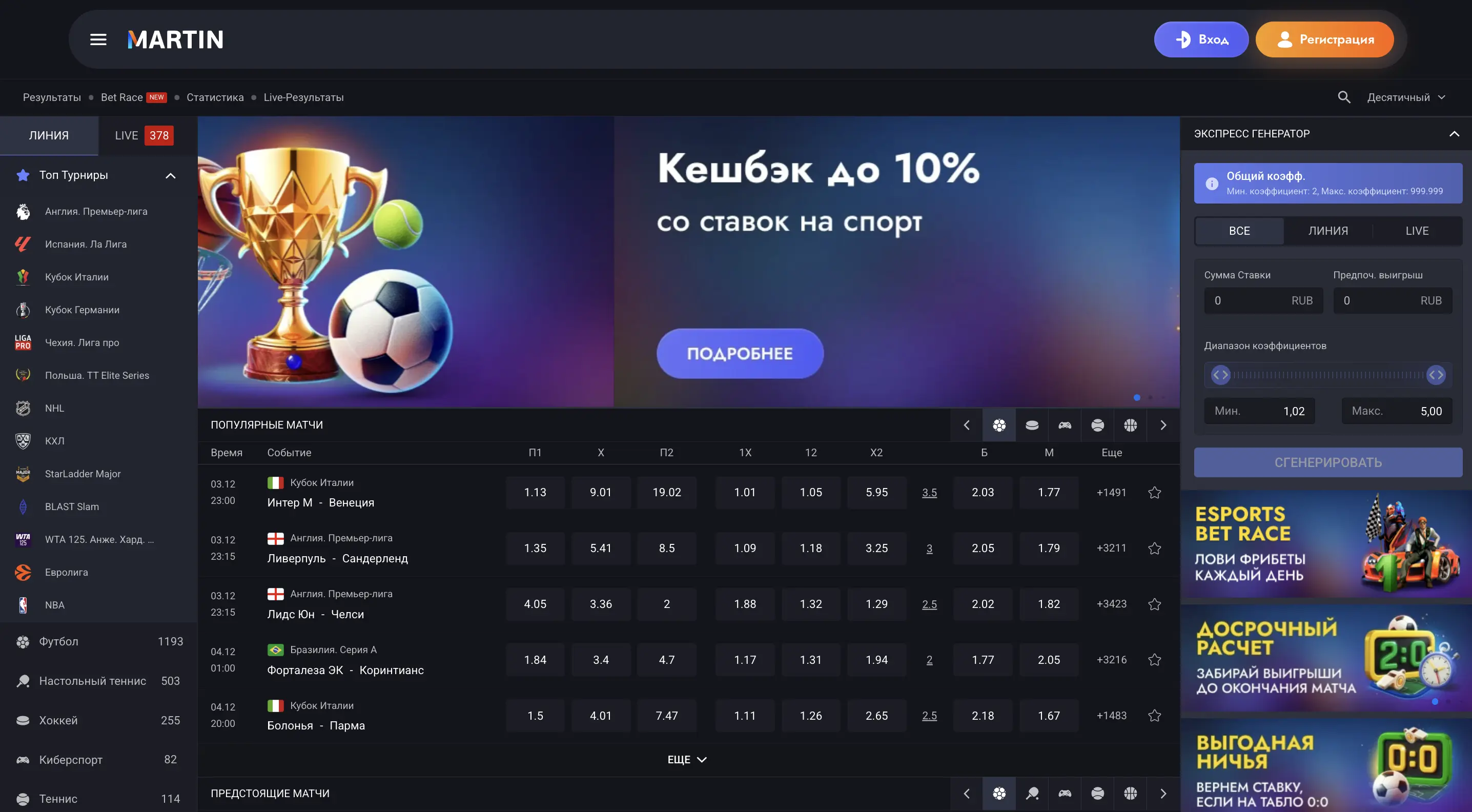 Спортивные ставки и коэффициенты